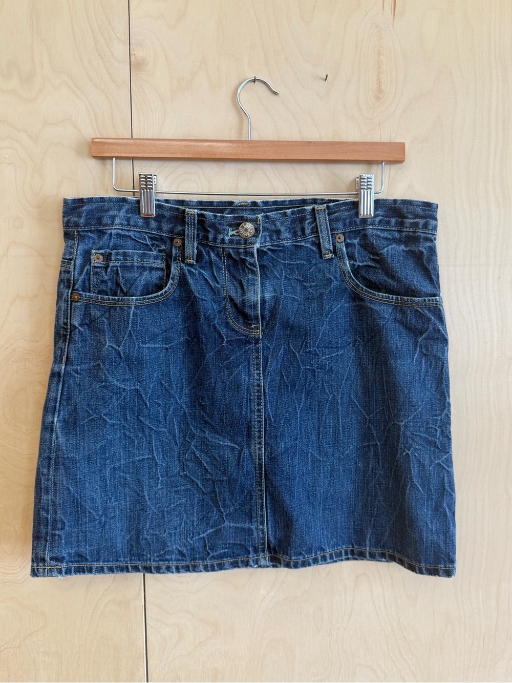 Vintage Jcrew Dark Blue Denim Mini Skirt
